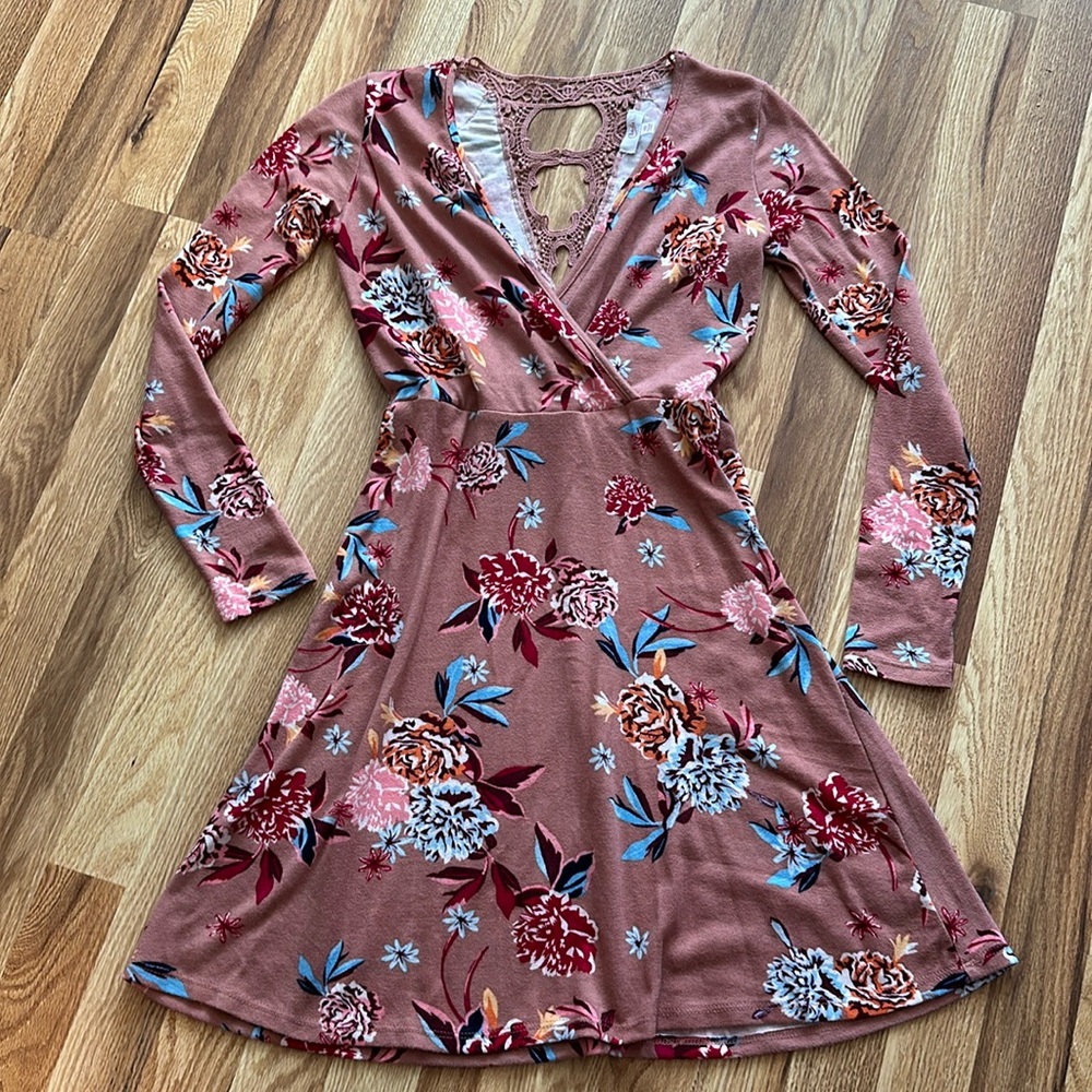Candies long sleeve floral dress size XS